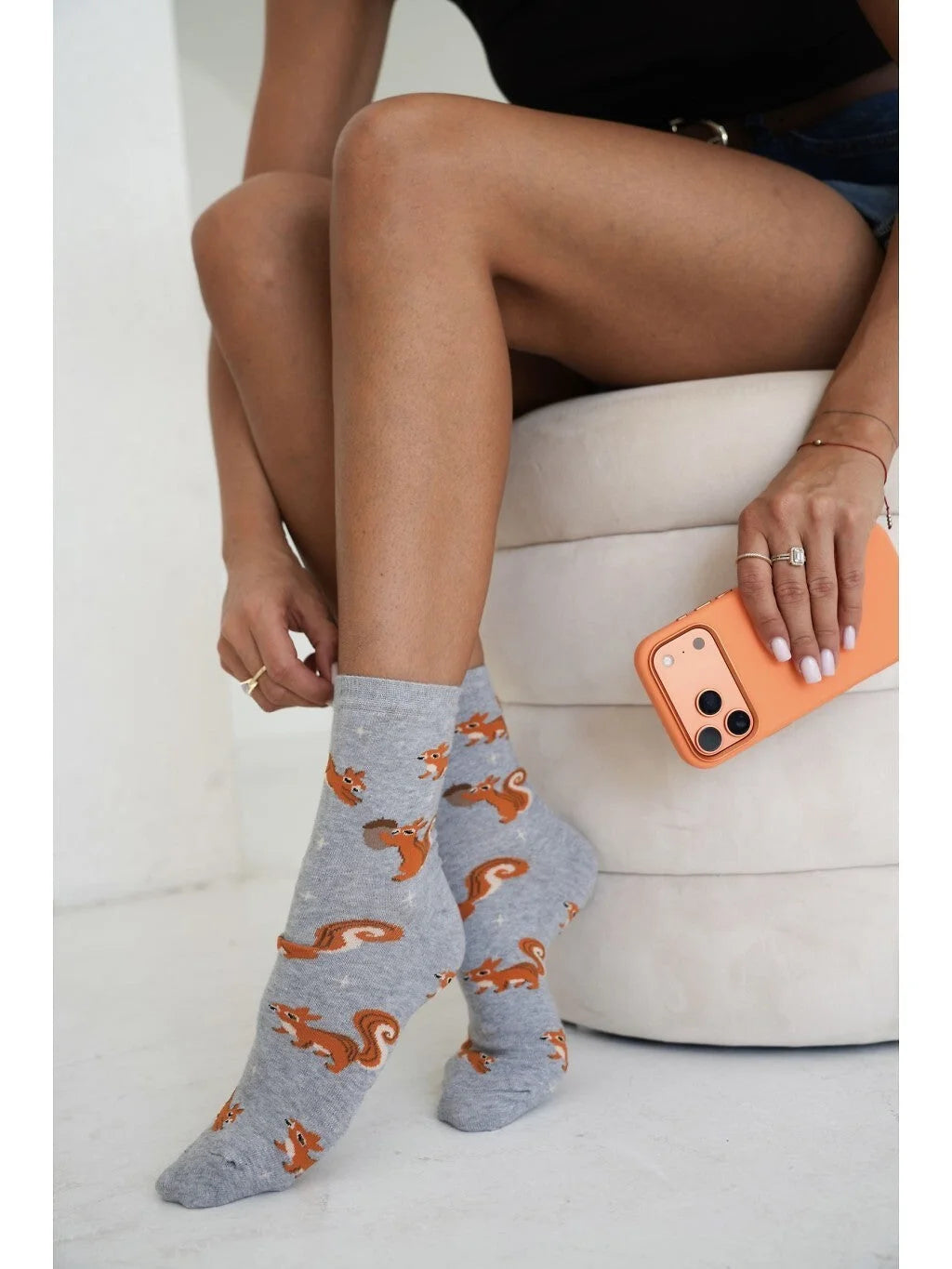 0200.260 - calza donna corta in cotone elasticizzato ecru