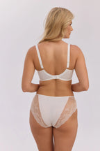 1360 - annalise - slip donna in microfibra e pizzo ecru