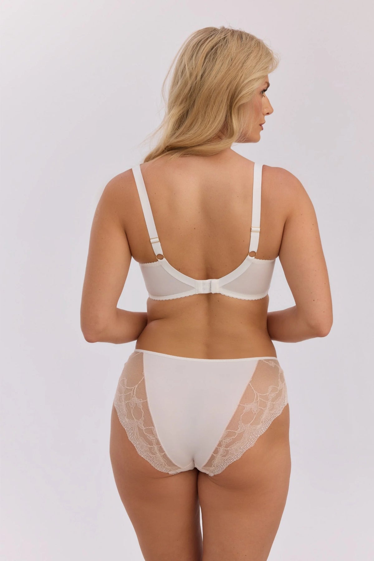 1360 - annalise - slip donna in microfibra e pizzo ecru