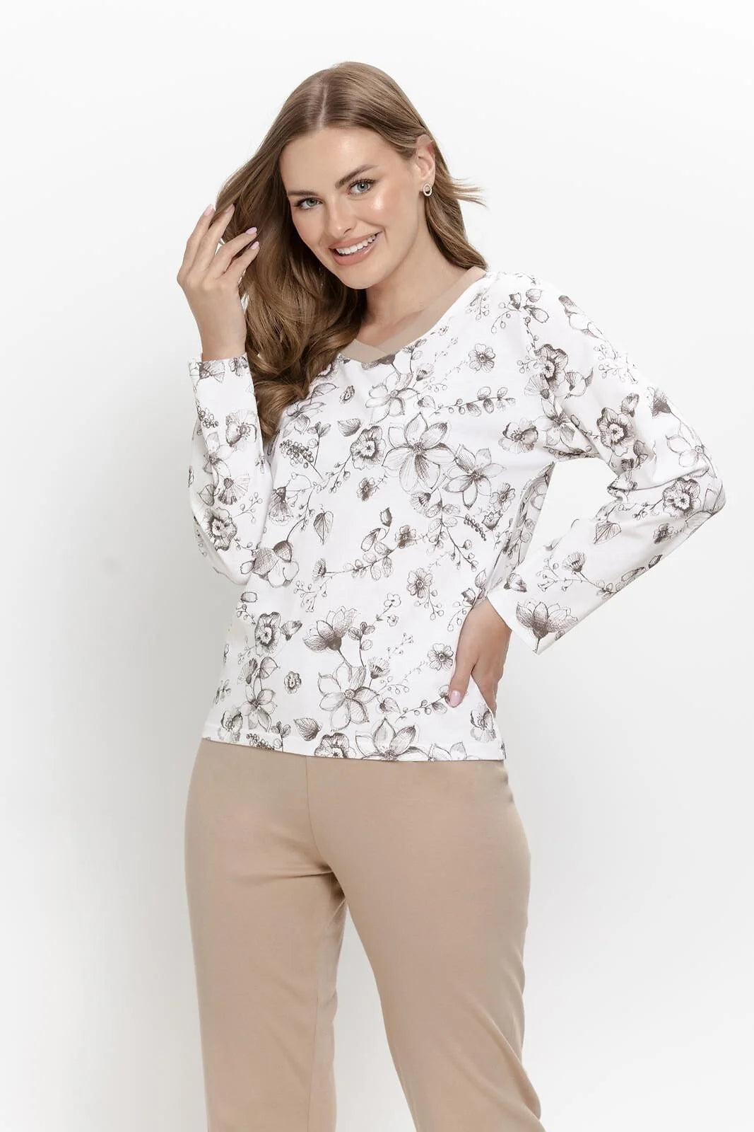 3630 - selmia - pigiama da donna in puro cotone interlock