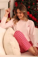 3687 - sela - pigiama da donna in cotone con stampa