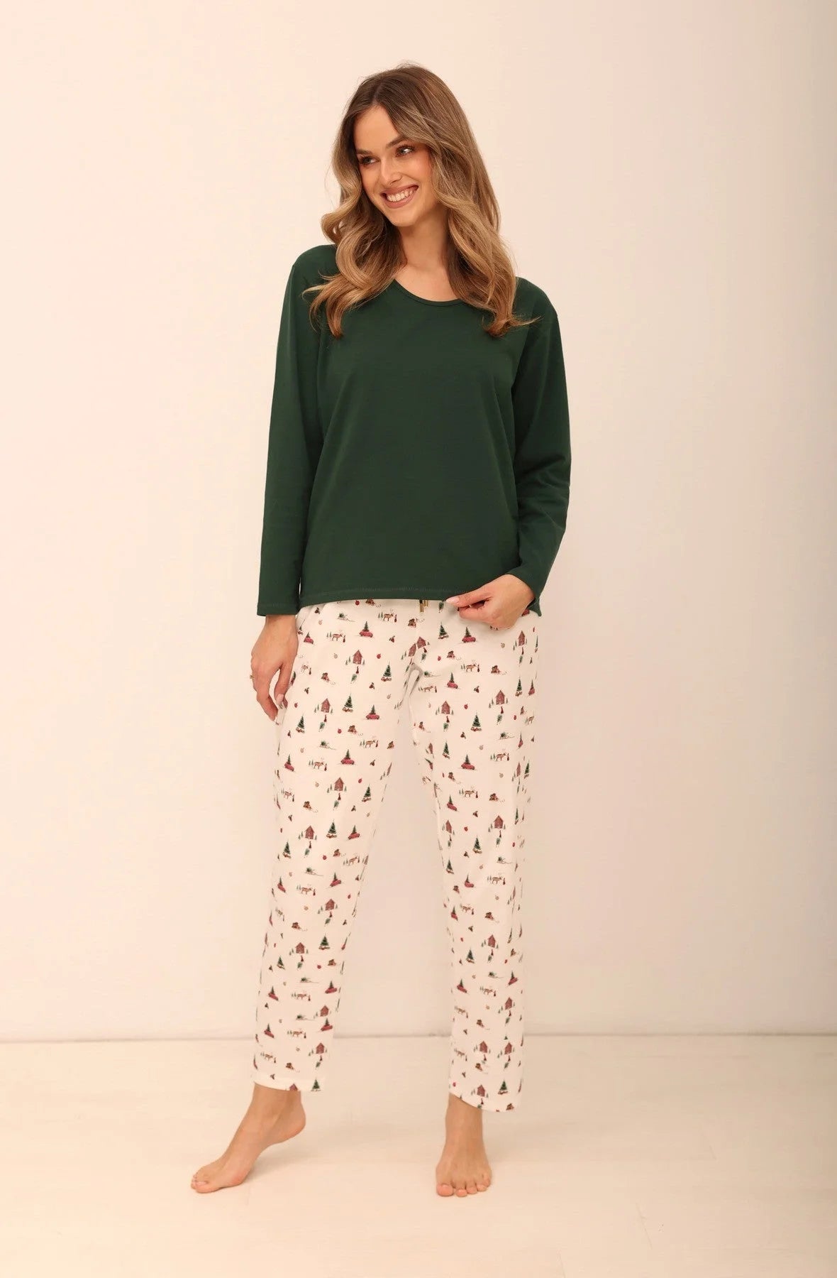 3688 - zaria - pigiama da donna in cotone con maglia