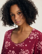45407 - greta - camicia da notte donna in cotone con scollo