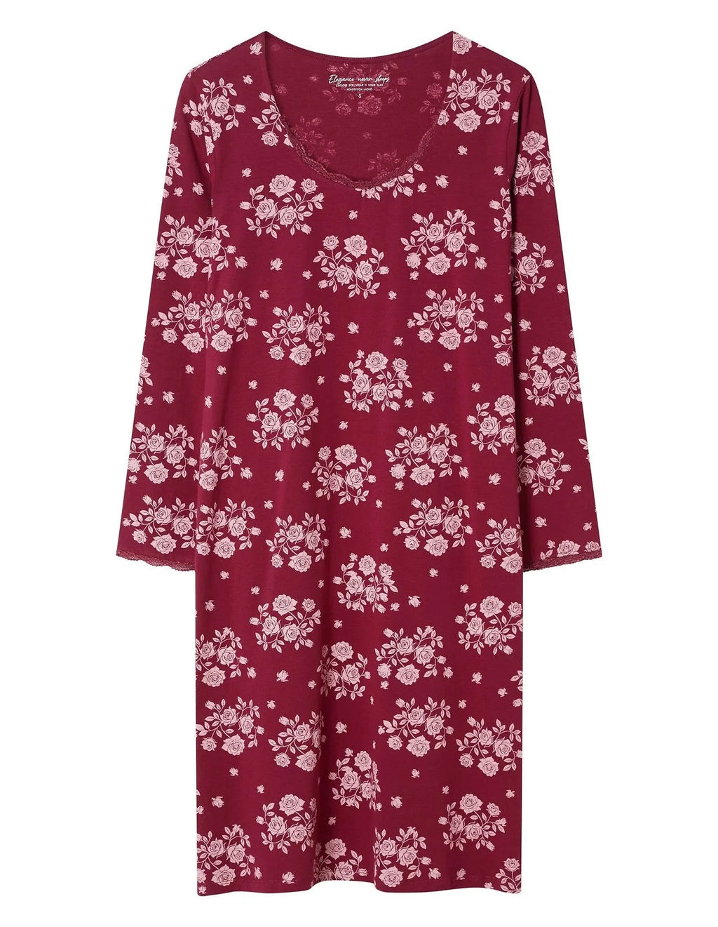 45407 - greta - camicia da notte donna in cotone con scollo