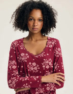 45407 - greta - camicia da notte donna in cotone con scollo