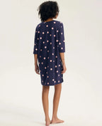45411 - gitte - camicia da notte donna in cotone manica 3/4