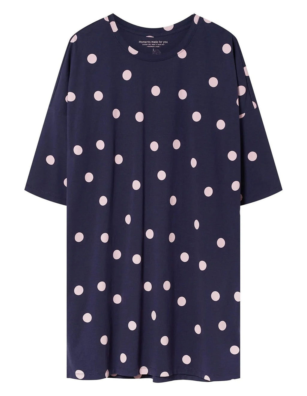45411 - gitte - camicia da notte donna in cotone manica 3/4