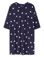 45411 - gitte - camicia da notte donna in cotone manica 3/4