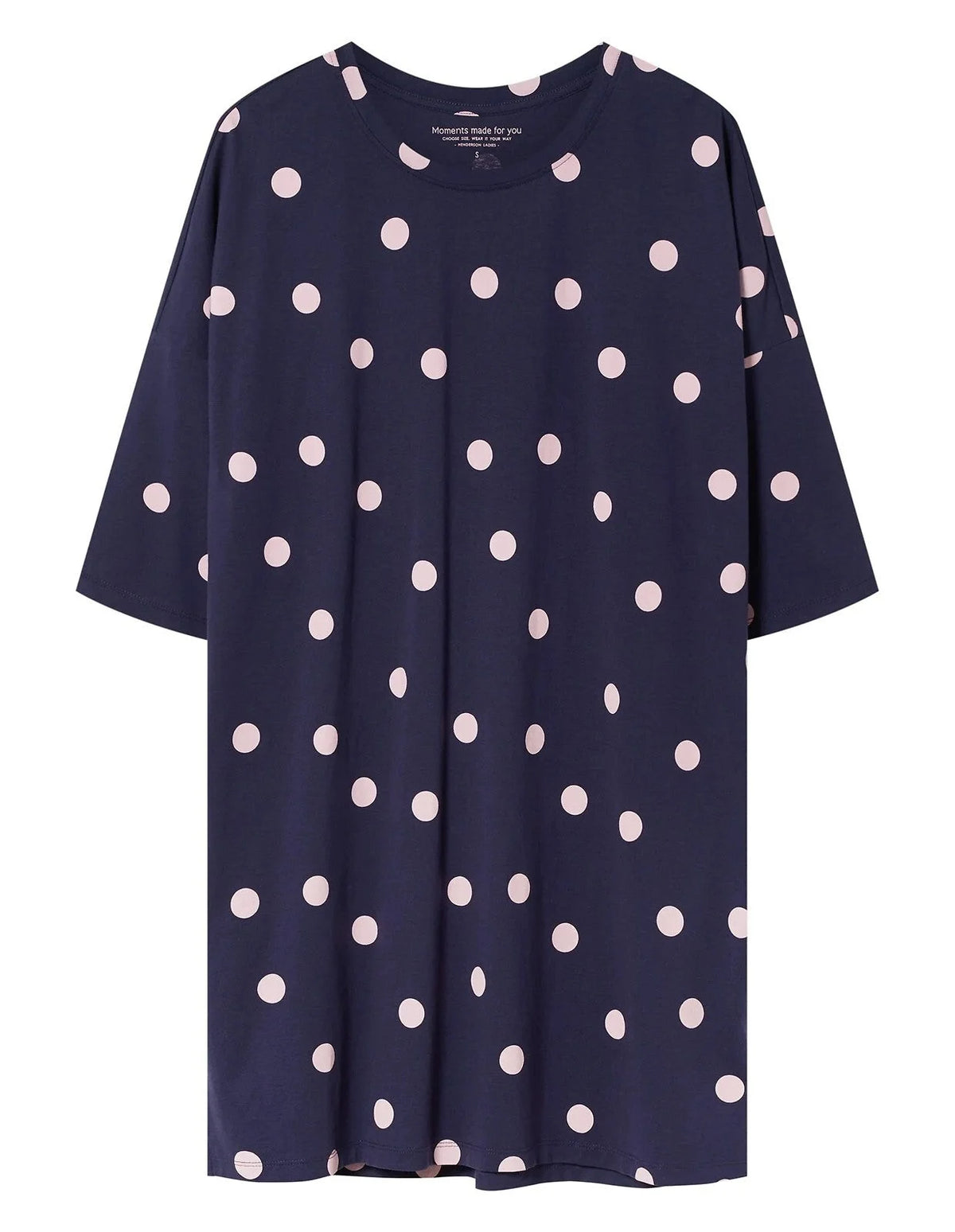 45411 - gitte - camicia da notte donna in cotone manica 3/4