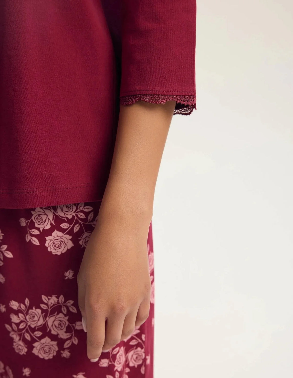 45423 - greta - pigiama da donna in puro cotone con maniche