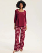 45423 - greta - pigiama da donna in puro cotone con maniche