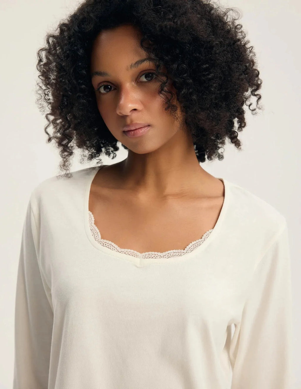45423 greta - pigiama da donna in puro cotone con maniche