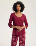 45423 - greta - pigiama da donna in puro cotone con maniche