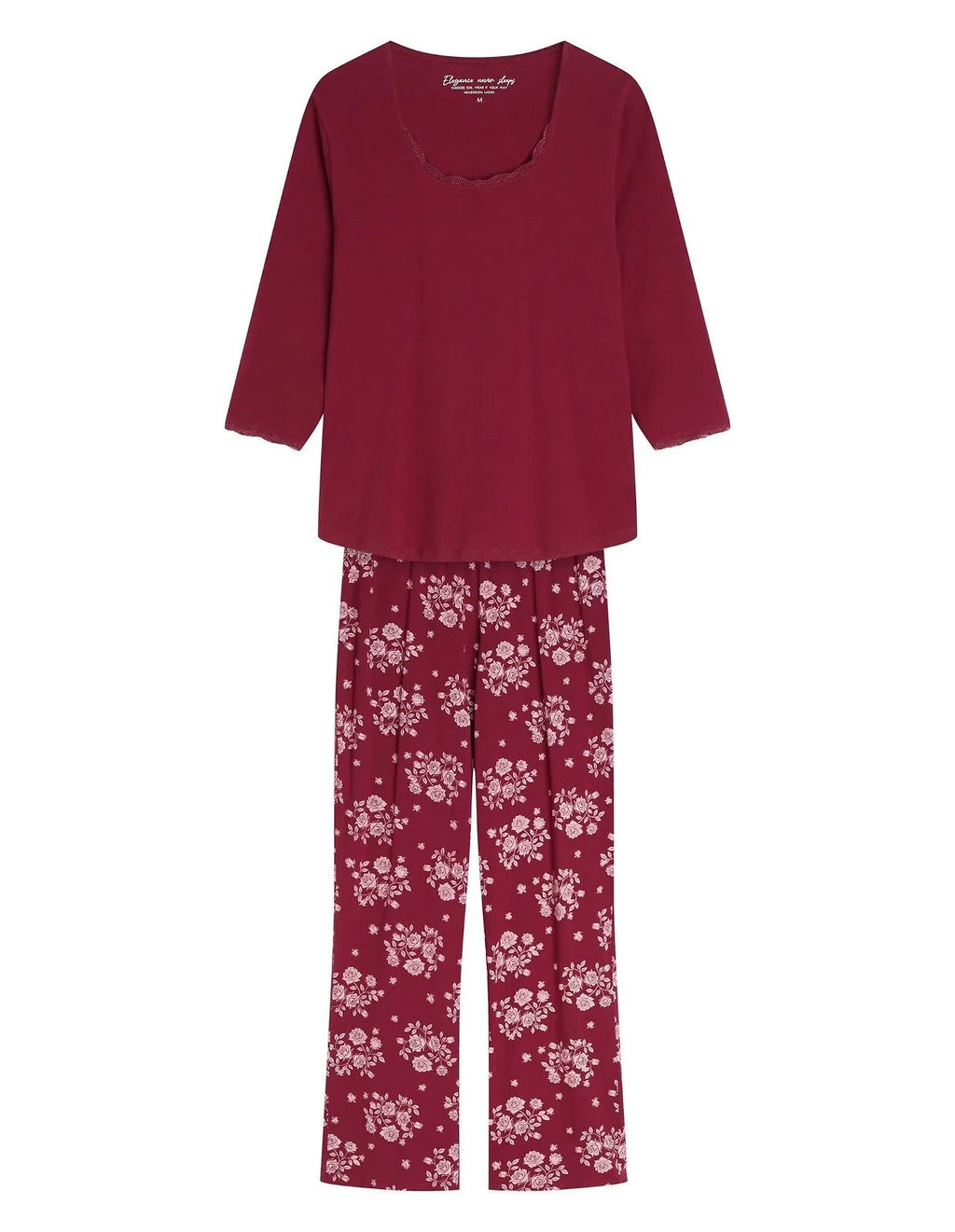 45423 - greta - pigiama da donna in puro cotone con maniche