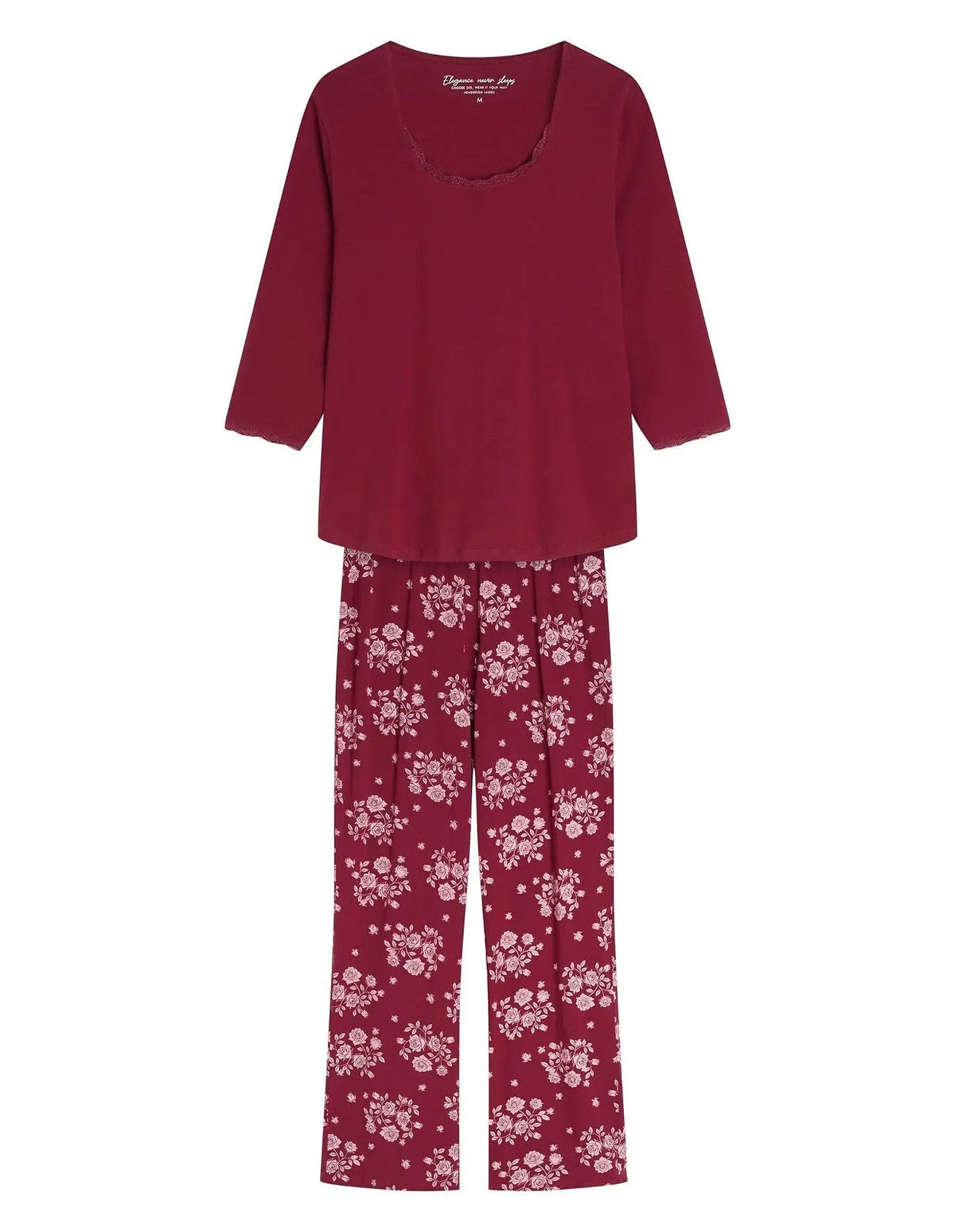 45423 - greta - pigiama da donna in puro cotone con maniche