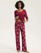 45423 - greta - pigiama da donna in puro cotone con maniche