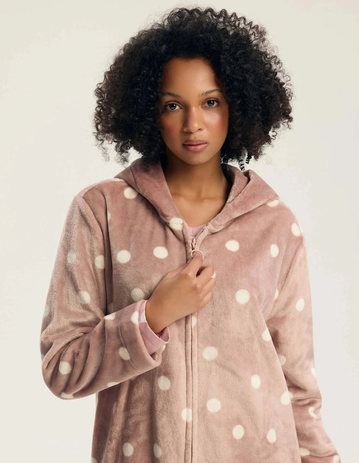 45428 - grimma - vestaglia da donna con zip e cappuccio