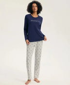 45430 - gaela - pigiama donna manica lunga in cotone