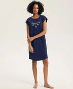 45432 - gaela - camicia da notte donna in cotone con stampa