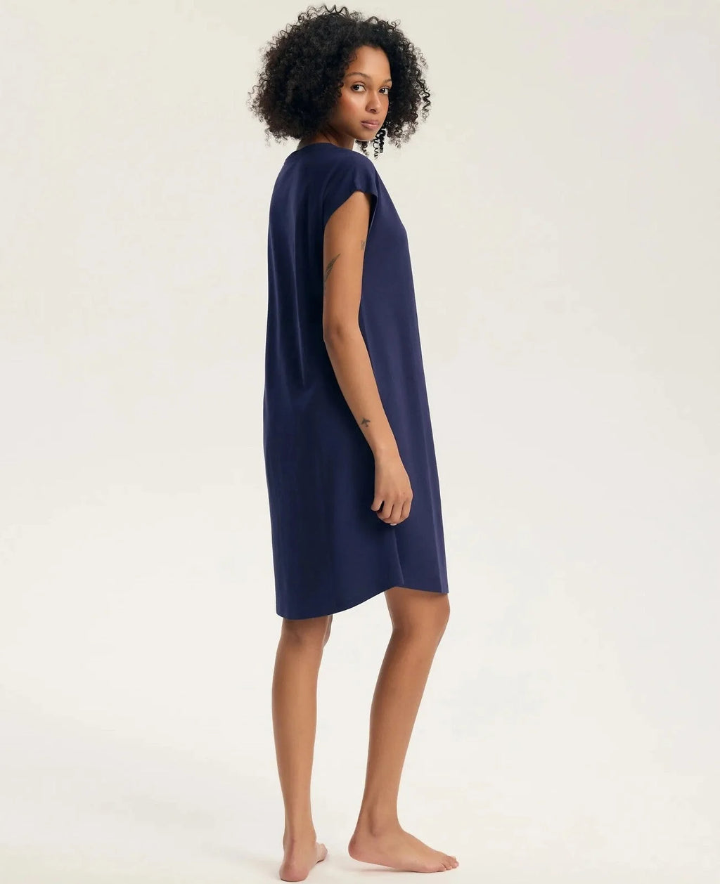 45432 - gaela - camicia da notte donna in cotone con stampa