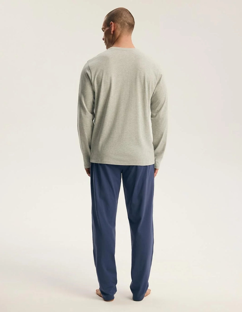 45493 - fund - pigiama lungo da uomo in puro cotone