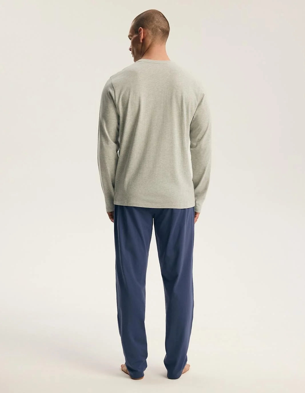 45493 - fund - pigiama lungo da uomo in puro cotone