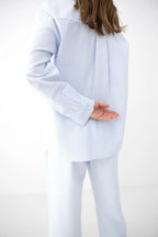 Aderyn - pigiama da donna in puro cotone a righe sottili