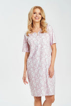 3541 - adria - camicia da notte in 100% cotone con stampa
