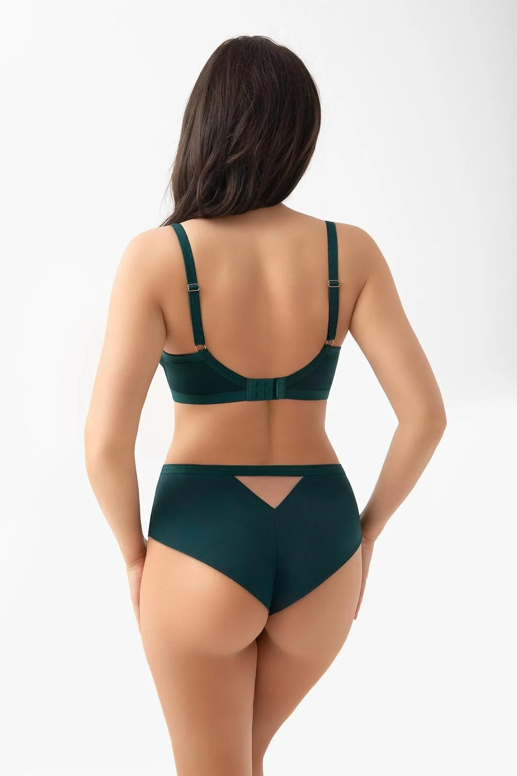 Aisha - slip donna brasiliano in tulle e ricamo botanico