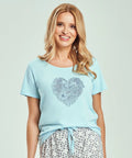 3513 - alessia - pigiama donna in 100% cotone con pantaloni