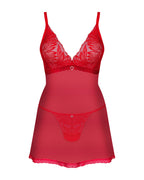 Babydoll chilisa rosso con perizoma