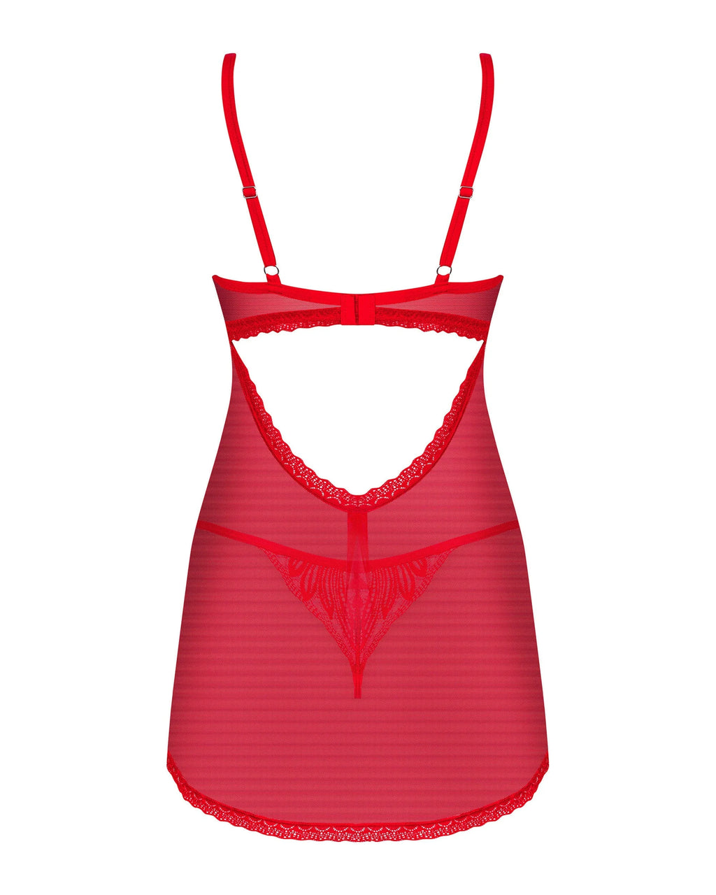 Babydoll chilisa rosso con perizoma
