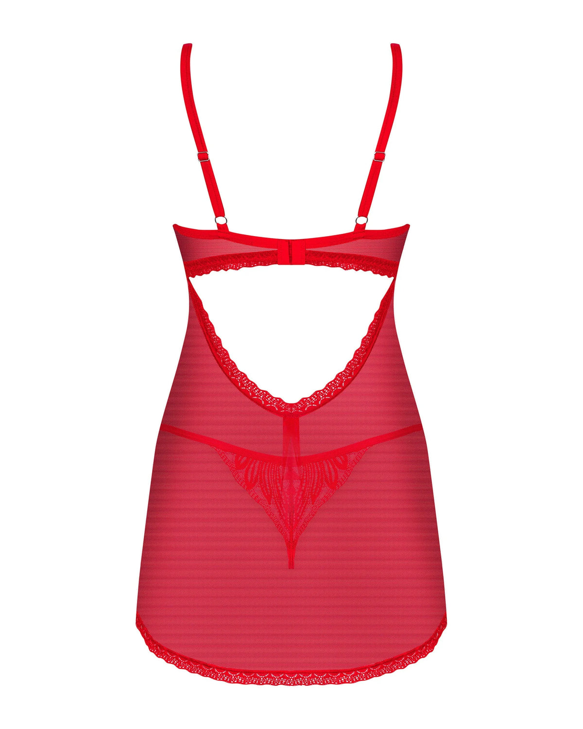 Babydoll chilisa rosso con perizoma