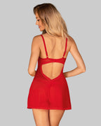 Babydoll chilisa rosso con perizoma