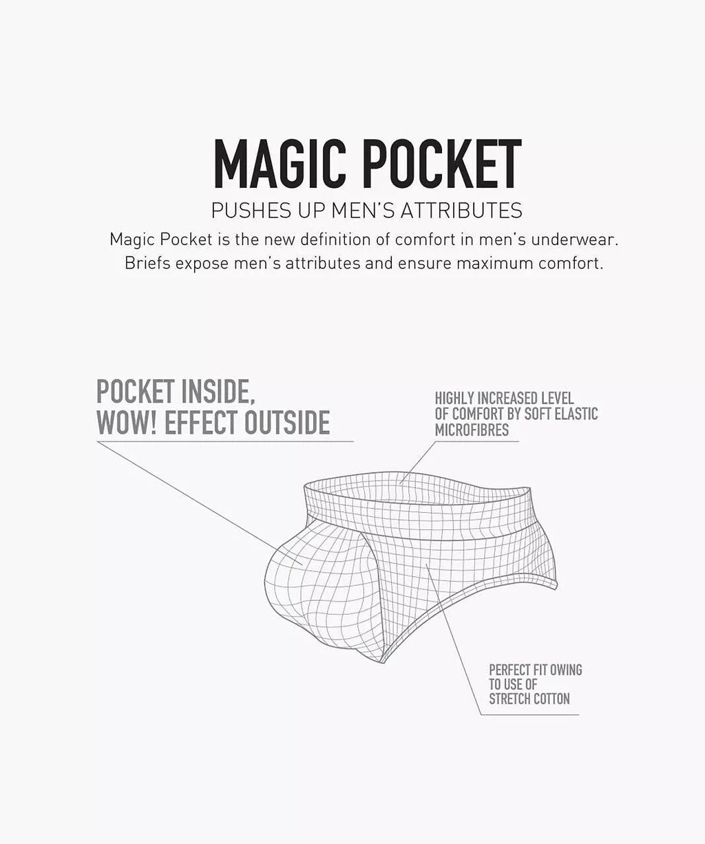 Bmp-1581 - nero - slip da uomo magic pocket in cotone