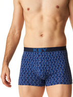 Mxh 516 - boxer uomo in cotone elasticizzato a fantasia