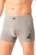 Mxh 703 - boxer uomo in cotone elasticizzato con stampa gufo