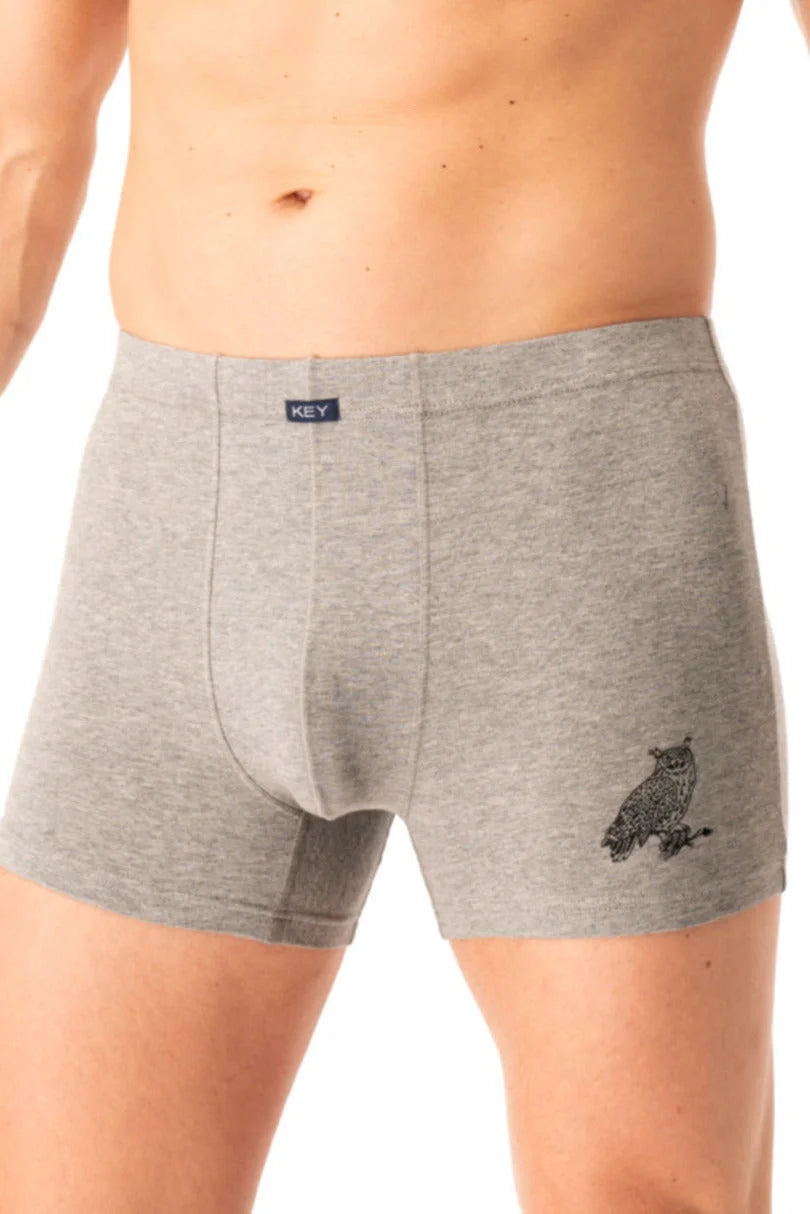 Mxh 703 - boxer uomo in cotone elasticizzato con stampa gufo