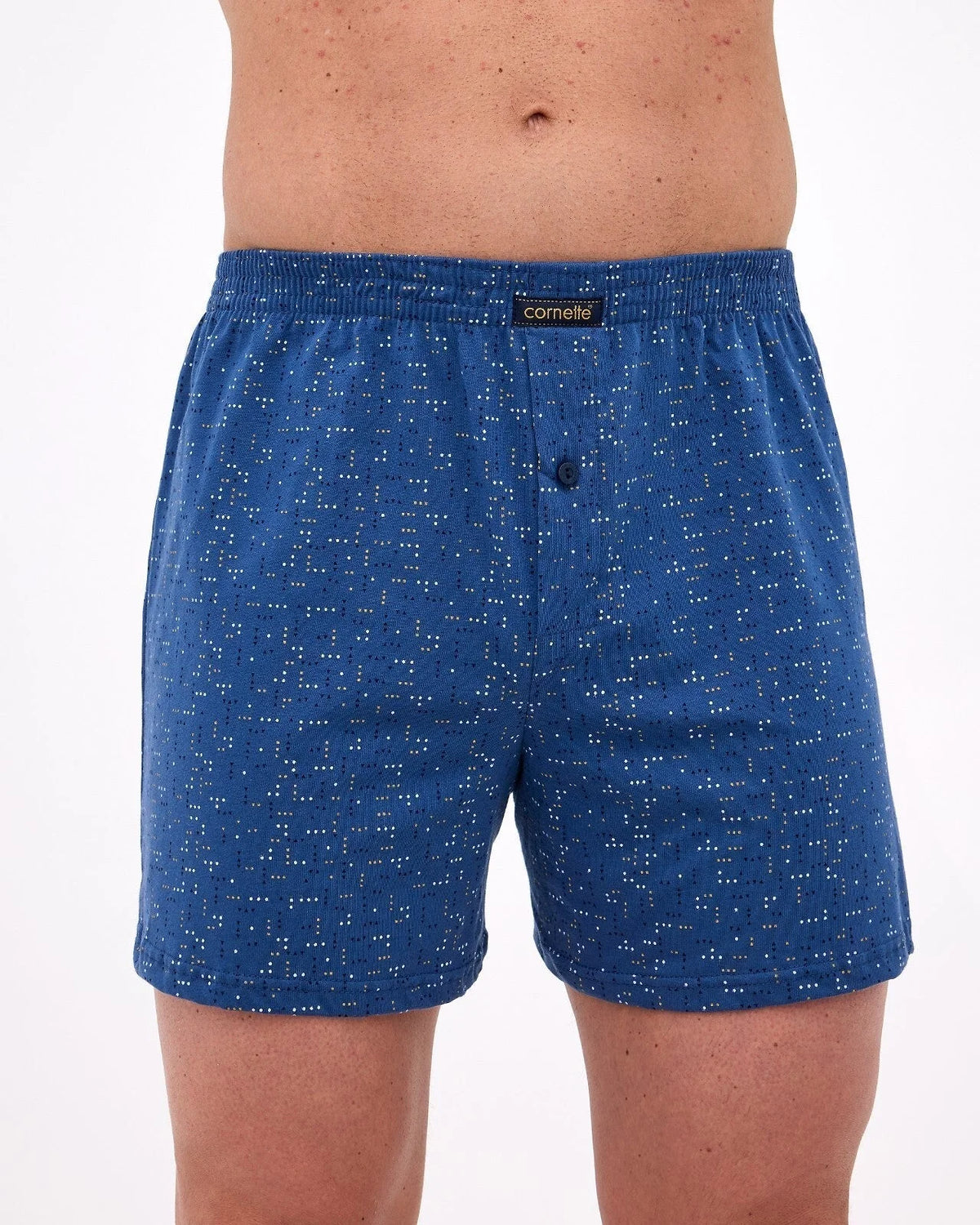Boxer uomo morbido con bottoni in cotone elasticizzato