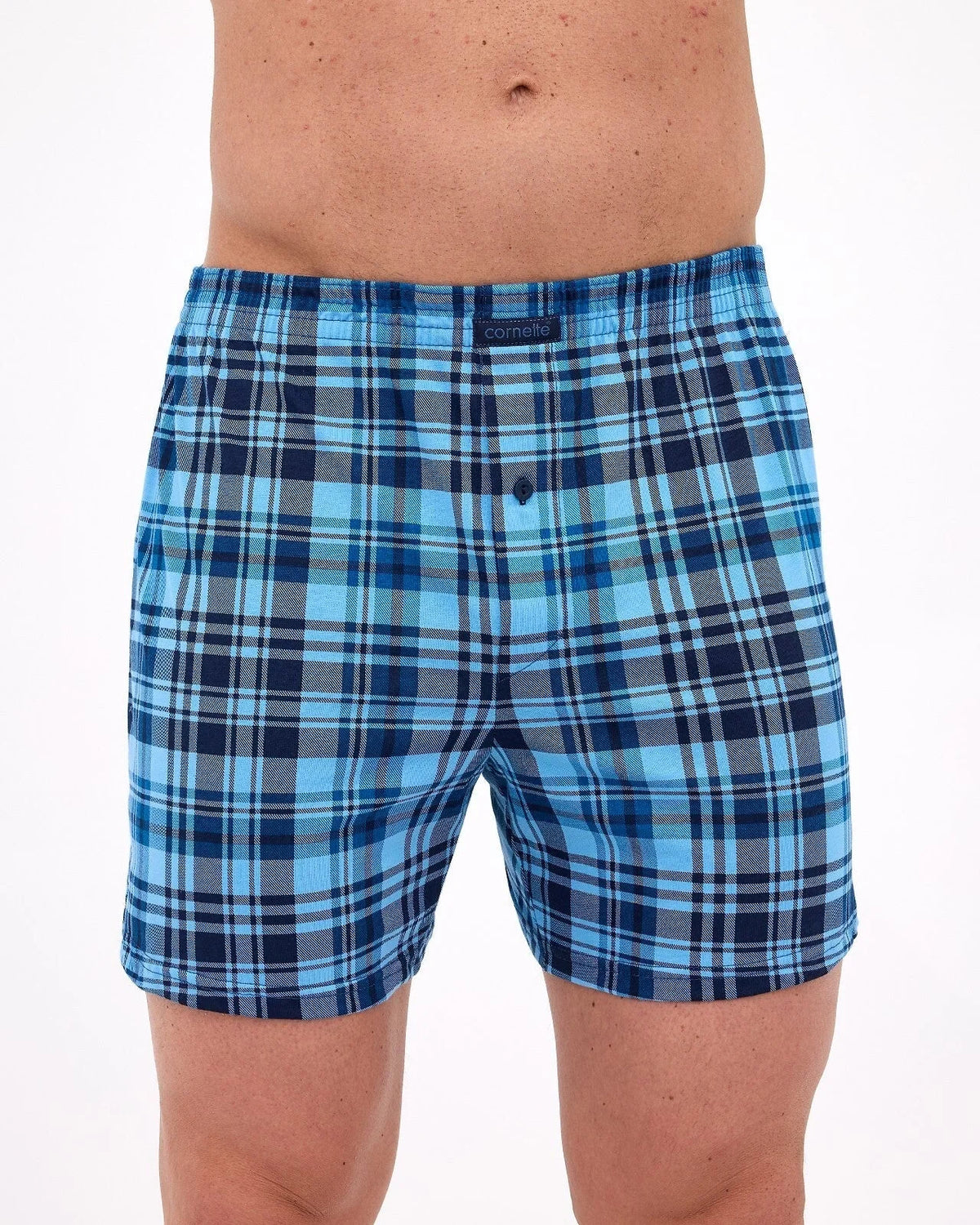 Boxer uomo morbido con bottoni in cotone elasticizzato