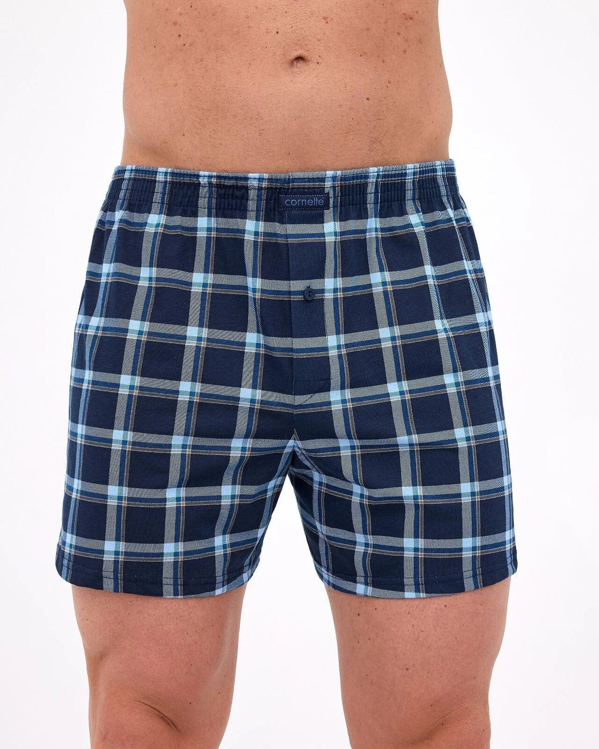 Boxer uomo morbido con bottoni in cotone elasticizzato