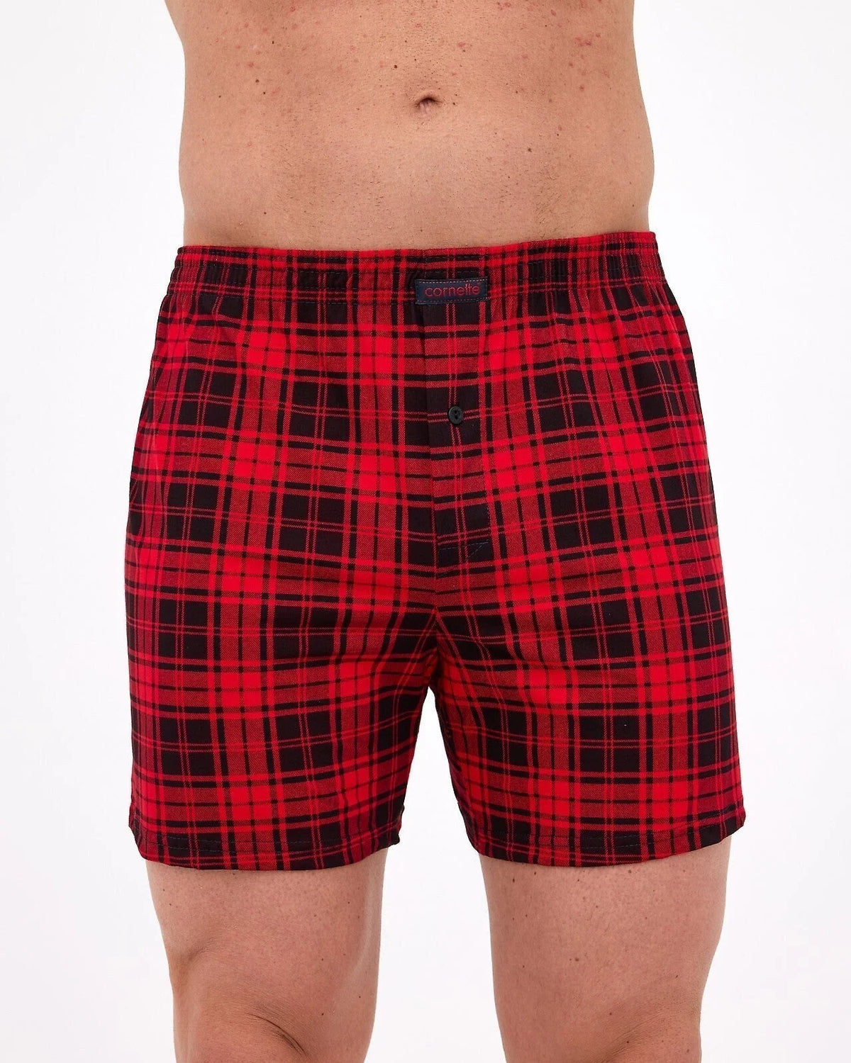 Boxer uomo morbido con bottoni in cotone elasticizzato