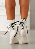 Calze corte da donna con fiocchetti - 1597.001