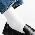 115 - calze corte donna con risvolto senza elastico
