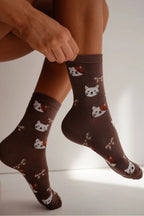 0200.241 - calze corte da donna in cotone elasticizzato