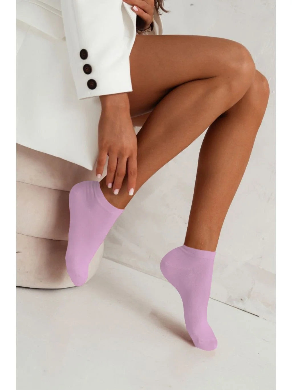 0163 - calzini classici da donna girocaviglia in cotone