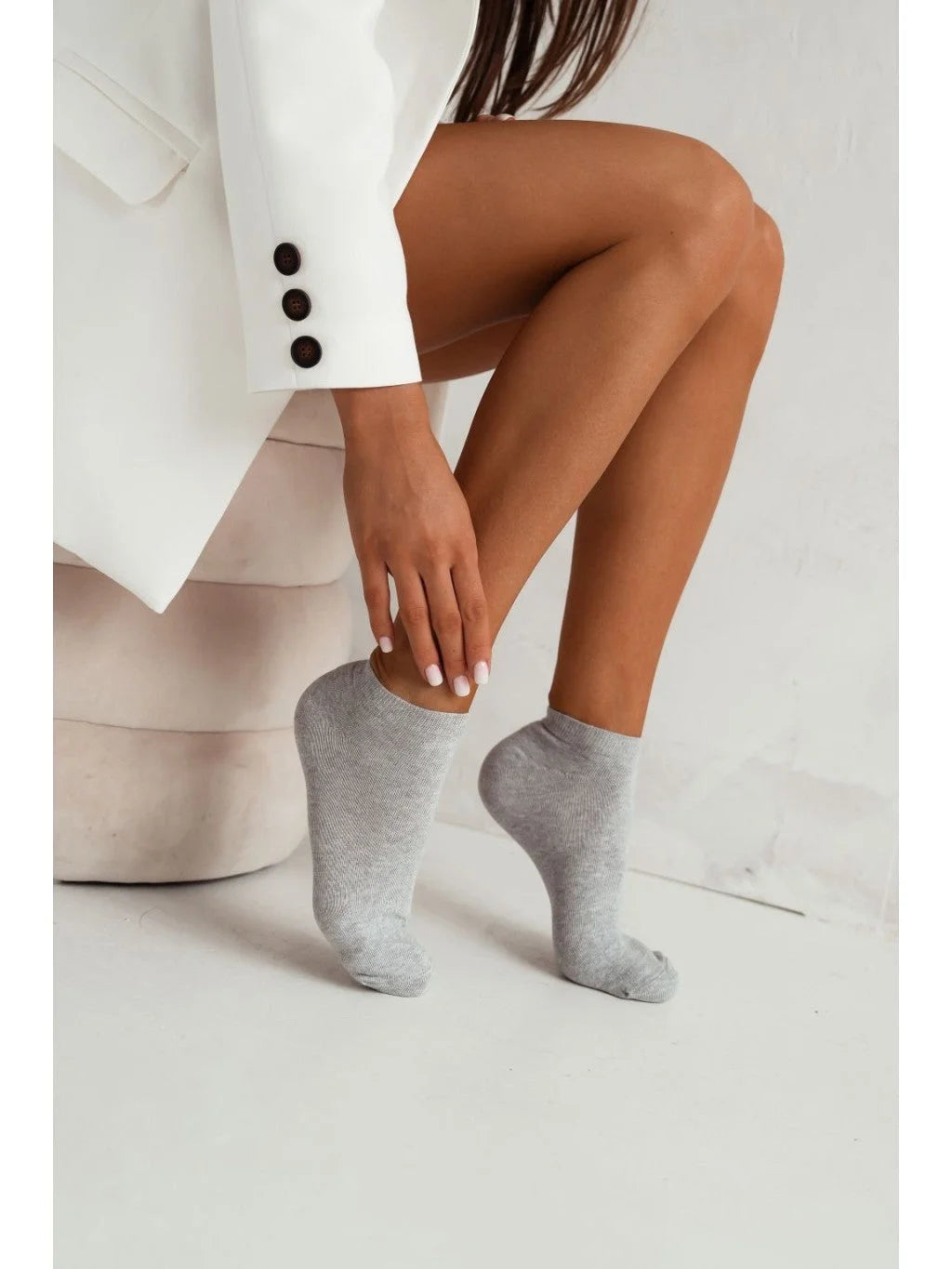 0163 - calzini classici da donna girocaviglia in cotone