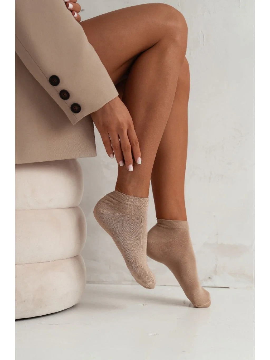 0163 - calzini classici da donna girocaviglia in cotone