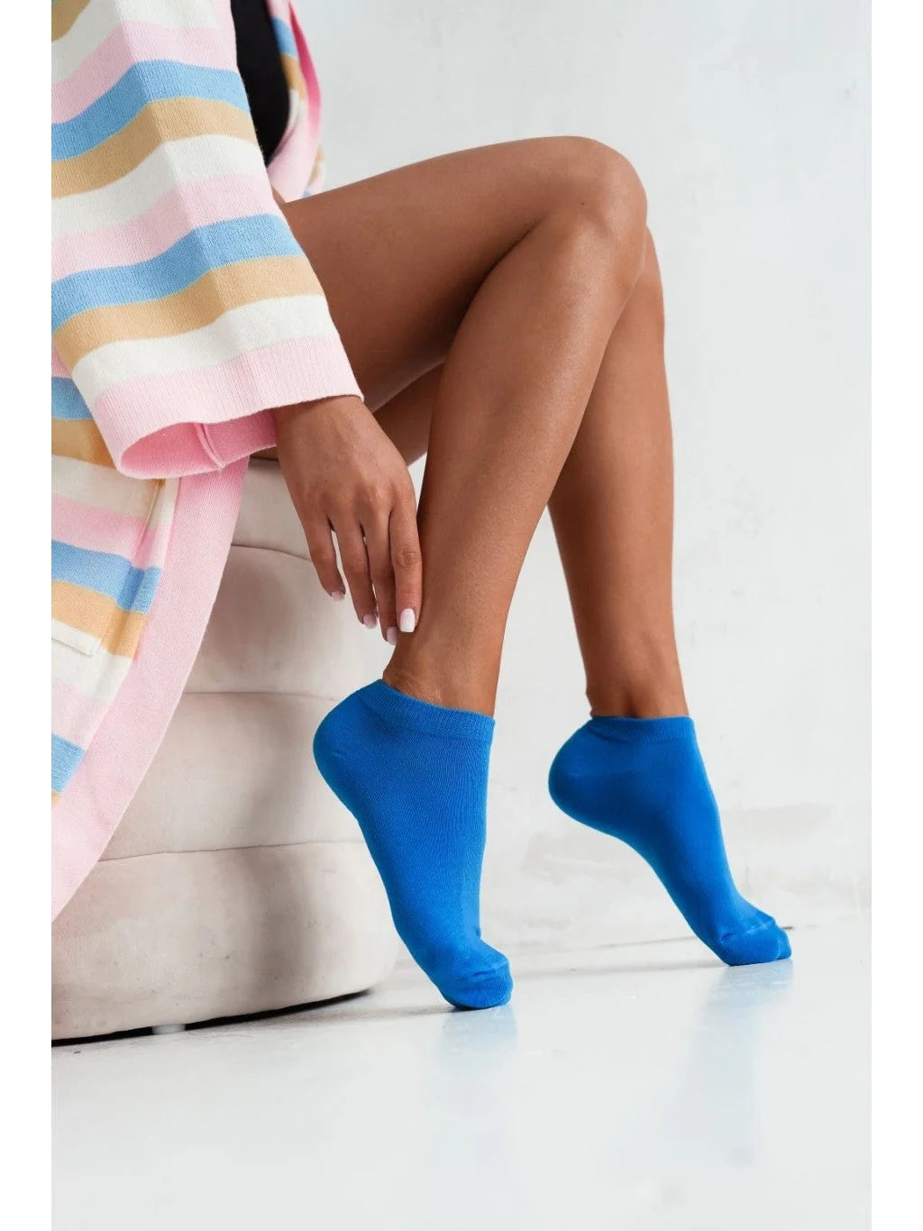 0163 - calzini classici da donna girocaviglia in cotone