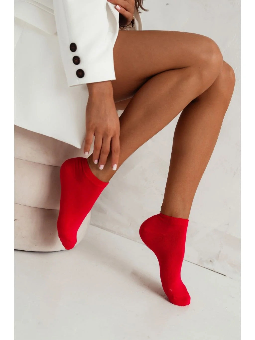 0163 - calzini classici da donna girocaviglia in cotone